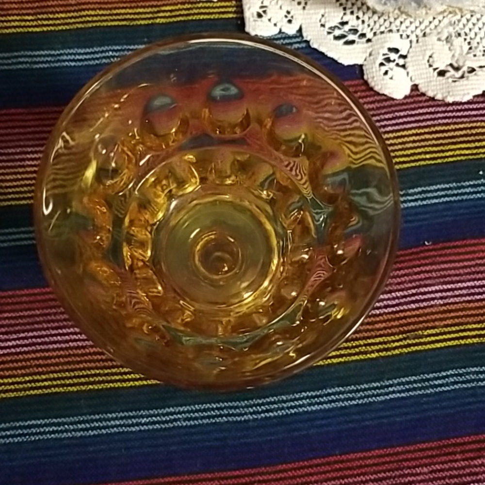 Amber colored vintage vase - Picture 3 of 8